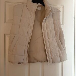 Women's Beige Puffer Vest